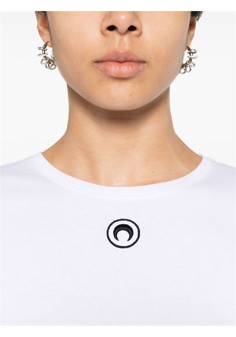 moon logo t-shirt woman white MARINE SERRE | WTT012A CJER0008WH10